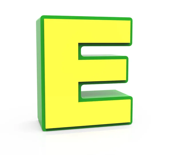 3D hračka písmeno E — Stock fotografie
