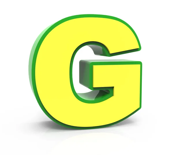 3D toy bokstaven G — Stockfoto