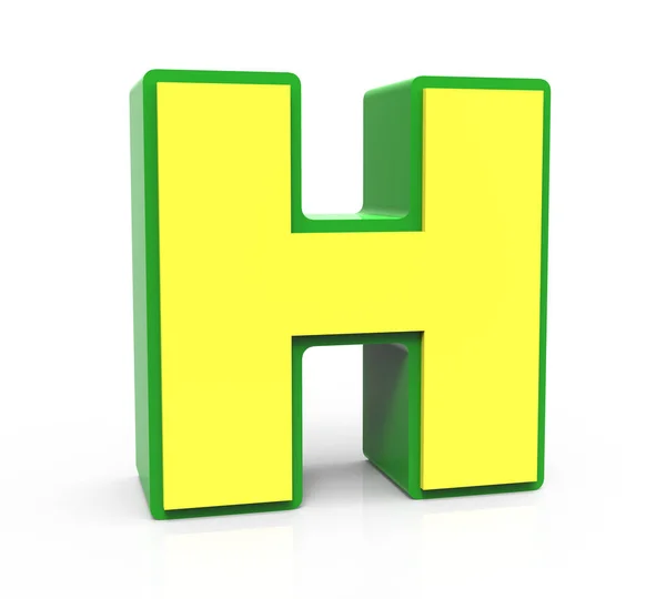 3D іграшковий лист H — стокове фото