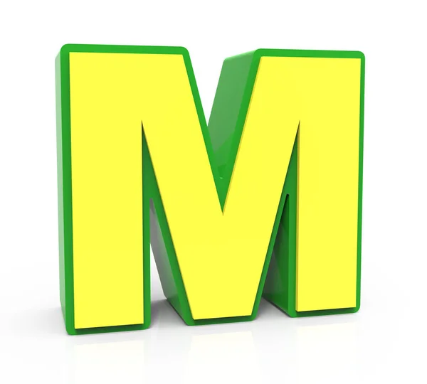3D toy bokstaven M — Stockfoto
