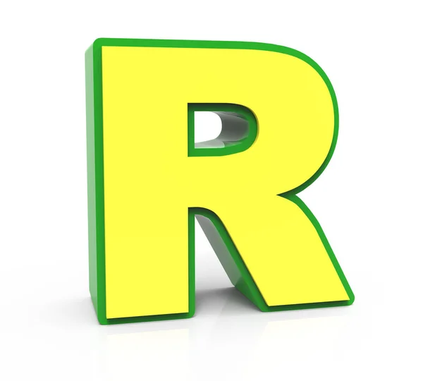 Brinquedo 3D letra R — Fotografia de Stock