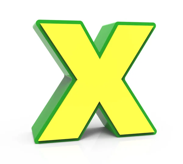 Litery 3D zabawka X — Zdjęcie stockowe