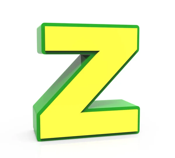 3D іграшковий лист Z — стокове фото