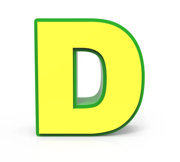 3D іграшковий лист D — стокове фото