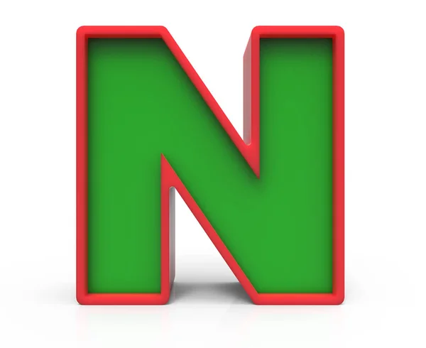 3D kerst letter N — Stockfoto