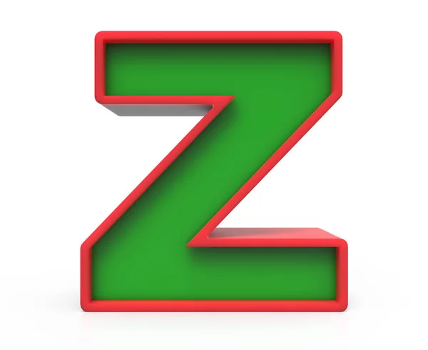 3D kerst letter Z — Stockfoto