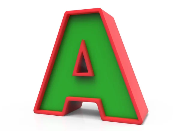 3D різдвяна літера А — стокове фото