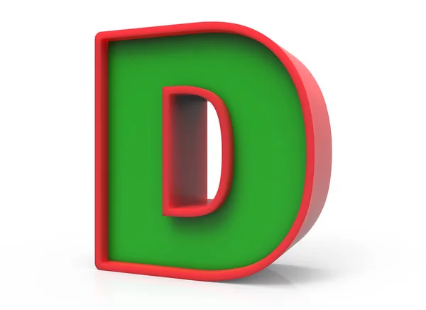 3D vánoční písmeno D — Stock fotografie