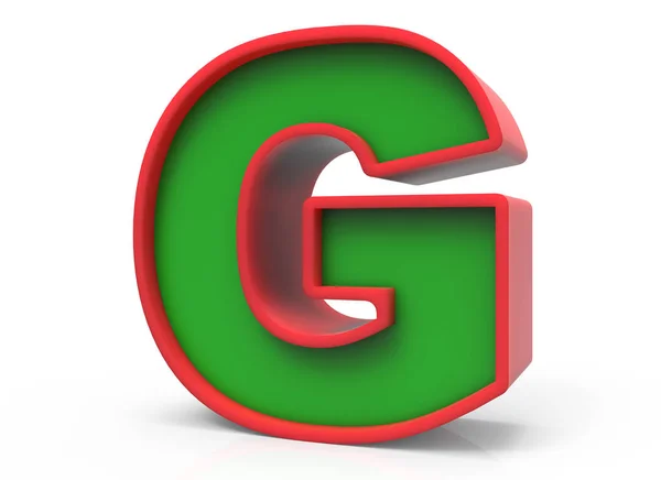 3D kerst letter G — Stockfoto