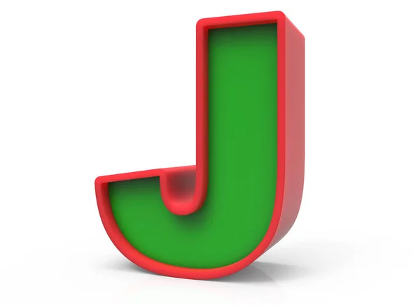 3D lettera di Natale J — Foto Stock