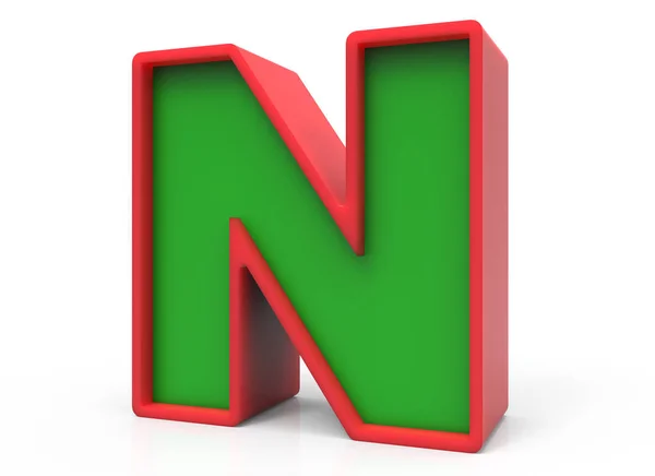 3D kerst letter N — Stockfoto