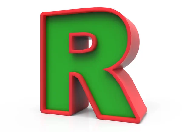 3D kerst letter R — Stockfoto