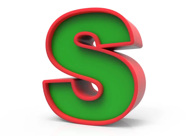 3D Christmas letter  S — Stock Photo, Image