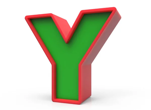 Litery 3D Boże Narodzenie Y — Zdjęcie stockowe