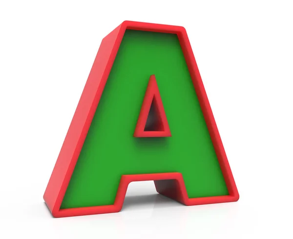 3D Christmas letter A — Zdjęcie stockowe