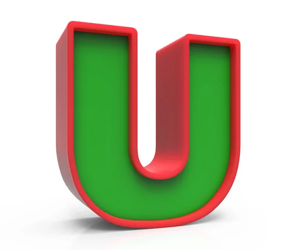 3D Christmas letter  U — Stock Photo, Image