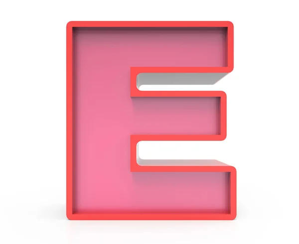 Red block letter E — Zdjęcie stockowe