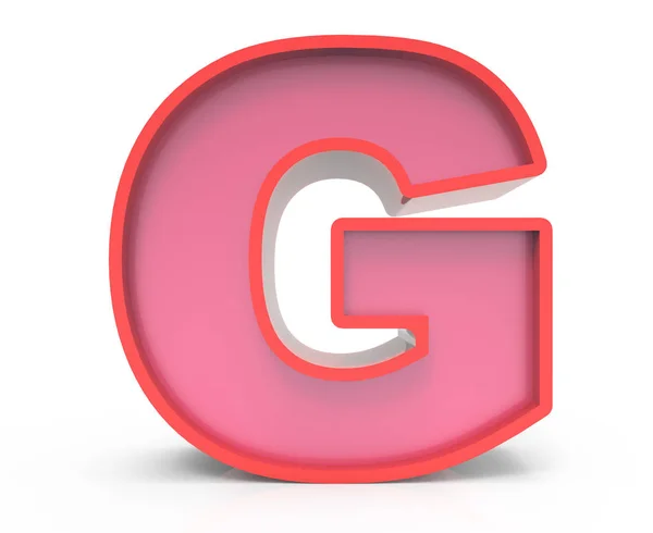 红色块字母 G — 图库照片