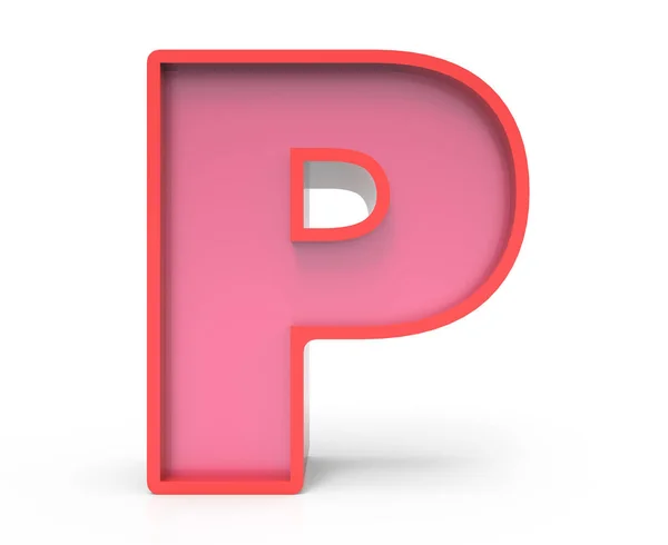 Красный блок буква P — стоковое фото