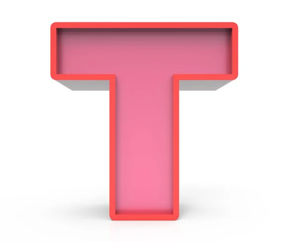Червона блокова літера Т — стокове фото