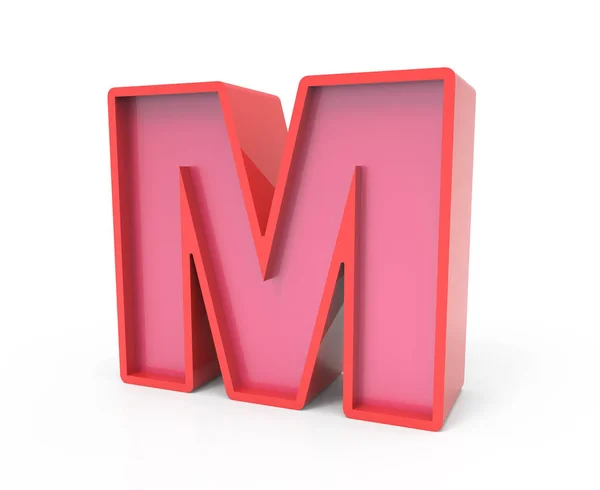 Red block letter M — Stockfoto