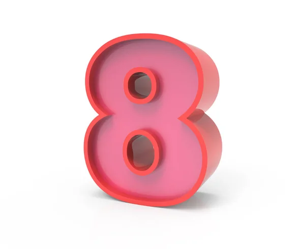 Red block number 8 — Stock Photo, Image