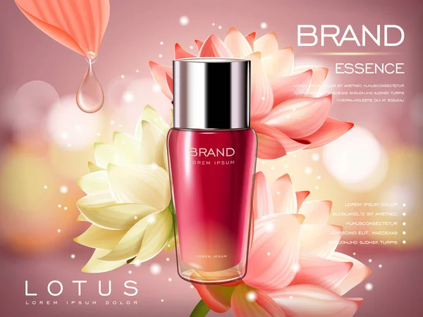 Lotus cosmetisch product — Stockvector