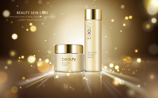 Skin Care kozmetikai hirdetések — Stock Vector