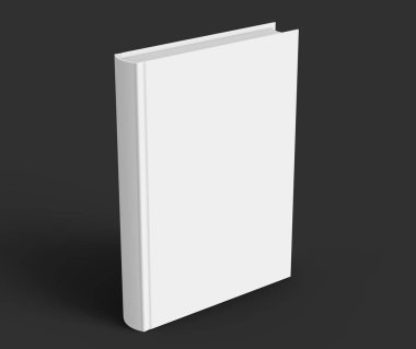 Blank hard cover book template clipart