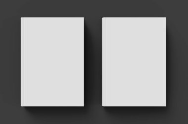 Boş sert kapak kitap şablonu
