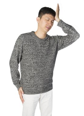 Baş ağrısı Asyalı adam