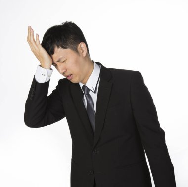 baş ağrısı muzdarip işadamı