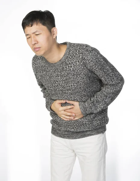 stock image man suffering from stomach ache