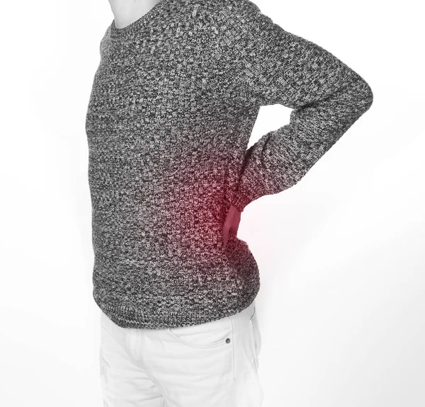 背痛的人 — 图库照片