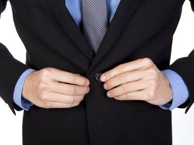 takım elbise ayarlama iş adamı