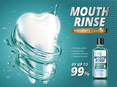 Mouth rinse ads clipart
