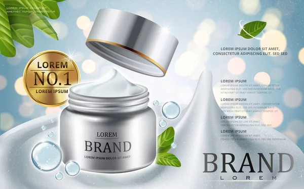 Cream cosmetic ads — Stock Vector