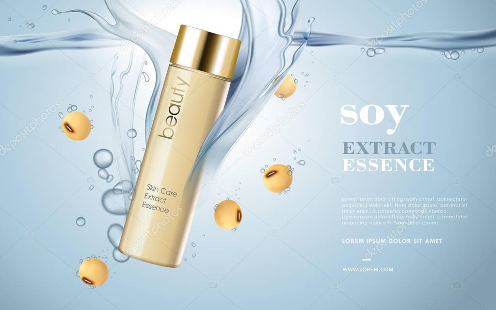Soybeans cosmetic ads