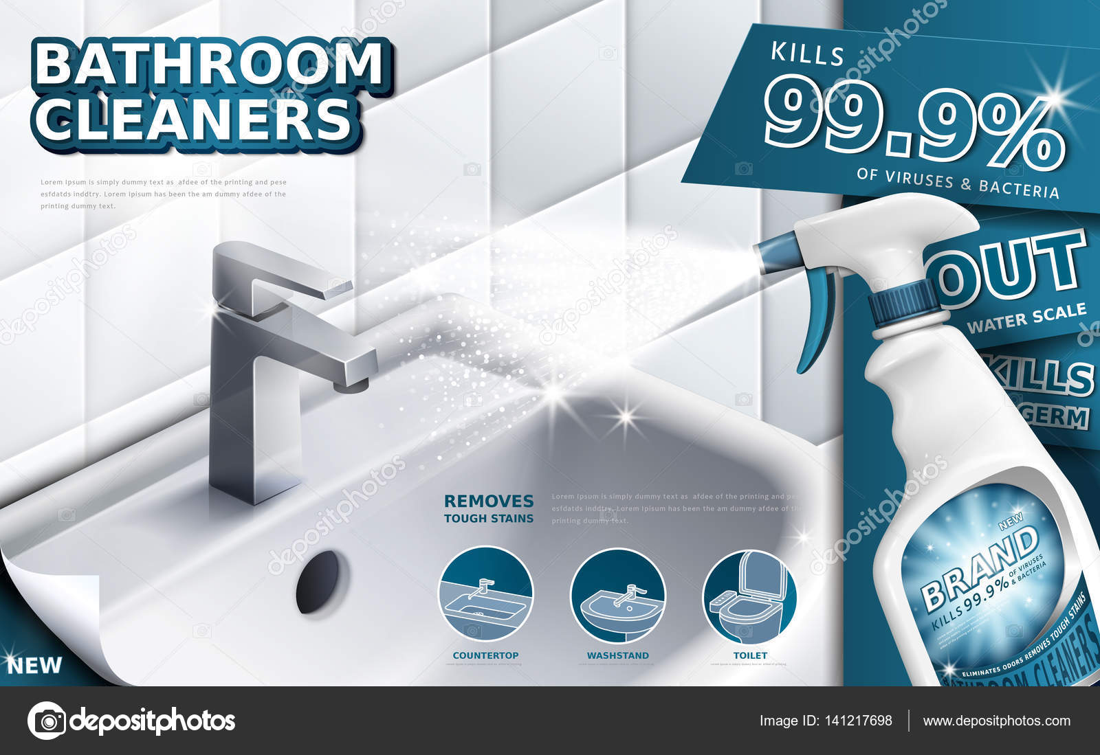Bathroom cleaners ads Stock Vector Image by ©HstrongART 141217698