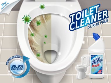 Tuvalet temizleyici reklamlar