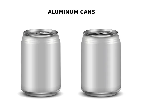 Mockup lattine di alluminio — Vettoriale Stock