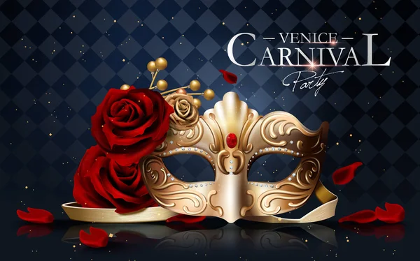 Cartel de carnaval de Venecia — Archivo Imágenes Vectoriales