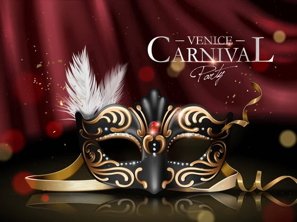 Plakat zum venezianischen Karneval — Stockvektor