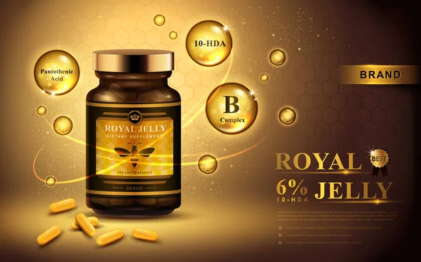 Royal jelly ad — Stock vektor