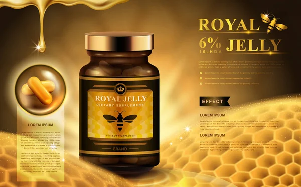 Royal jelly ad — Stock vektor