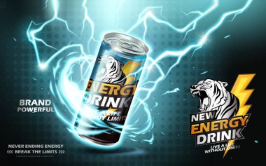energy drink ad clipart