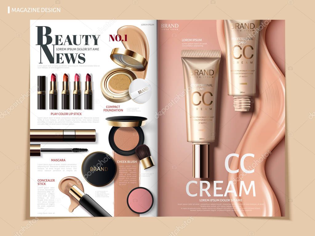 cosmetic magazine design