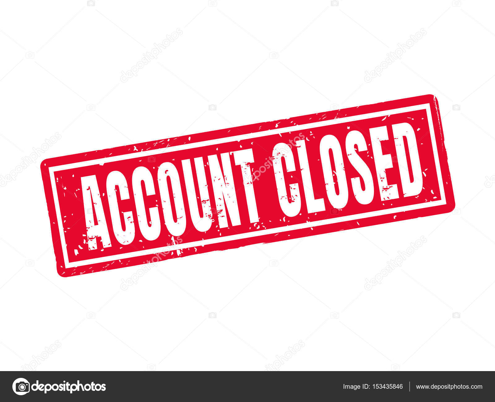 Account Closed Red Stamp Style White Background Stock Vector Image by