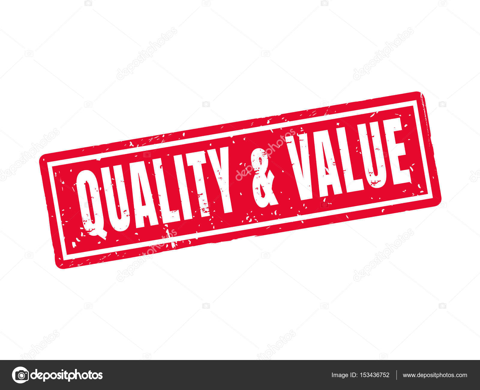 Quality Value Red Stamp Style White Background Stock Vector Image by ...