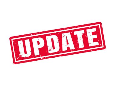 Kırmızı Pul tarzında, beyaz arka plan güncelleştirme